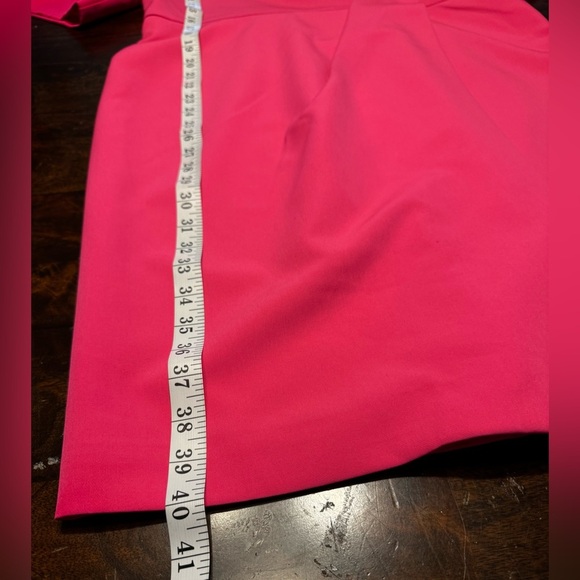 Trina Turk Suave Petal Pink Pleated Elegant Short Sleeve Sheath Dress Sz 14 - Picture 7 of 9